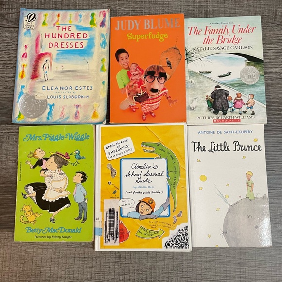 Classic Other - Children's Book Bundle   6 Classic Stories Superfudge, Amelia,100 Dresses +3